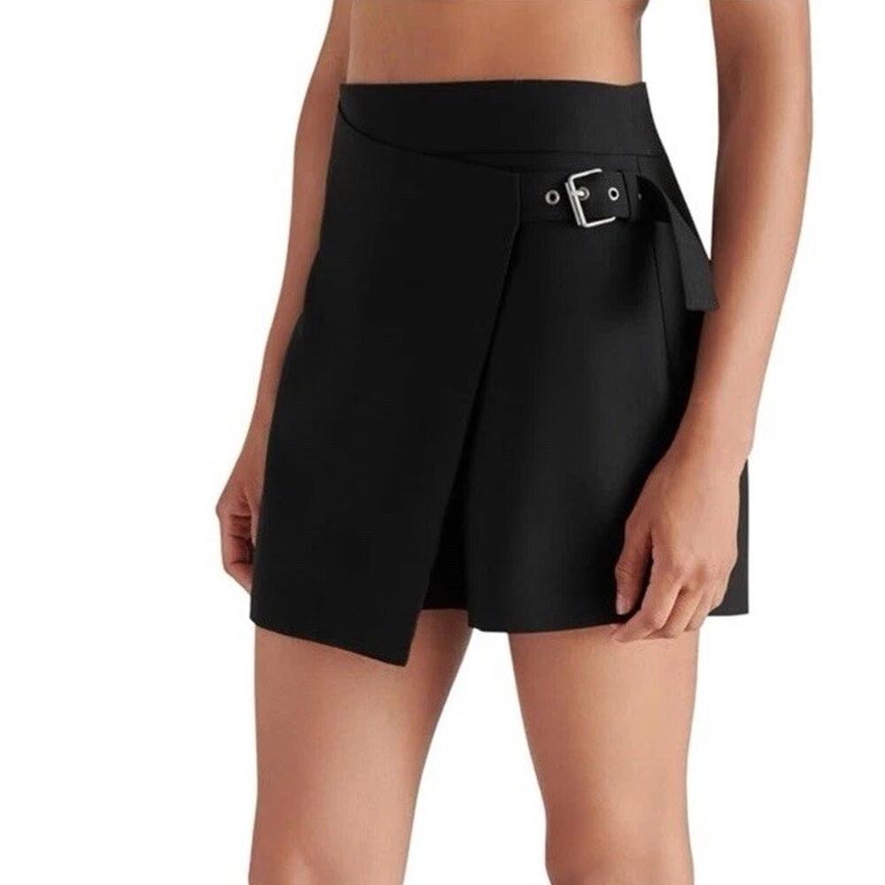 NEW Revolve Y2K Mini Skirt STEVE MADDEN Black SKORTS Shorts XS Belted